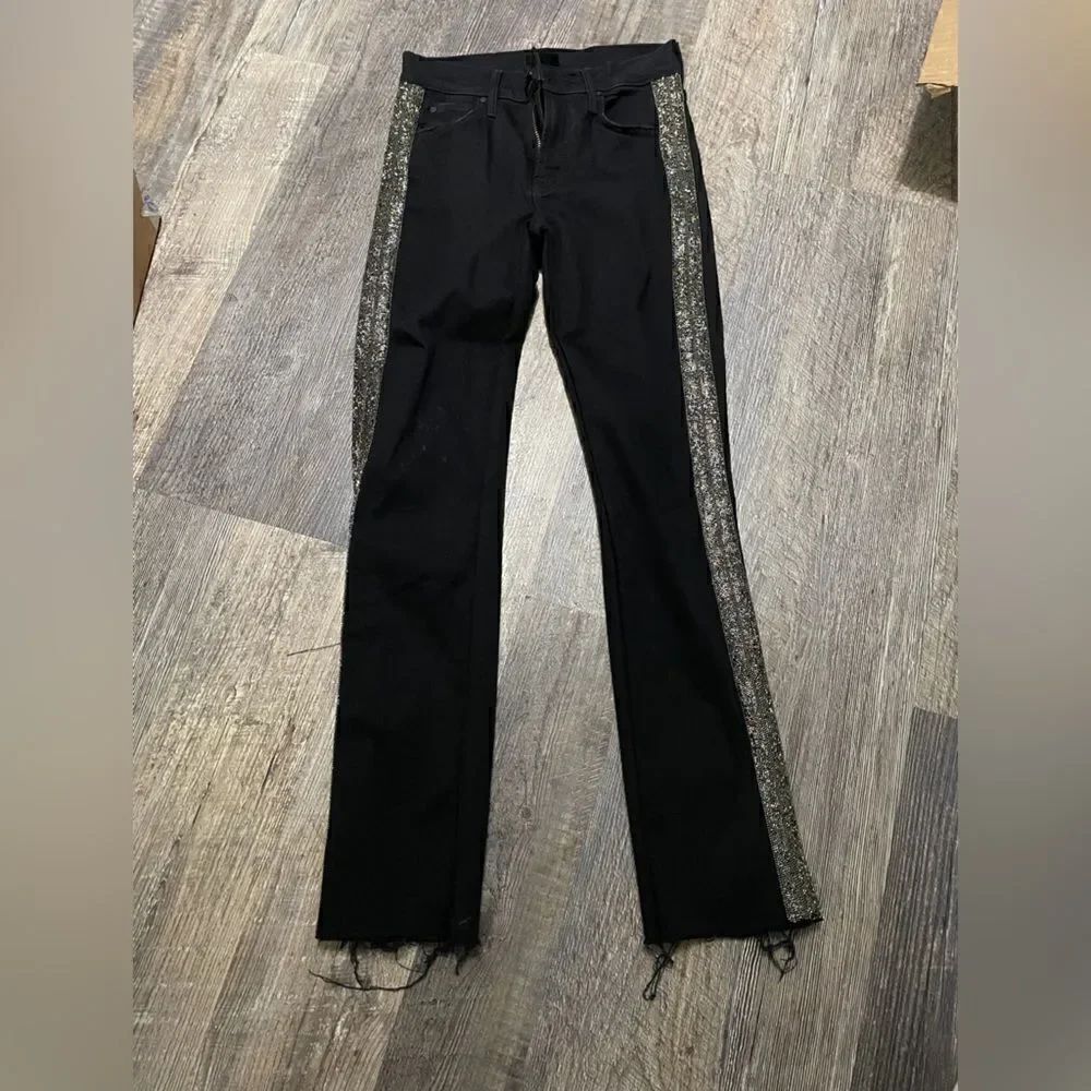 Mother jeans with glitter and beads #5